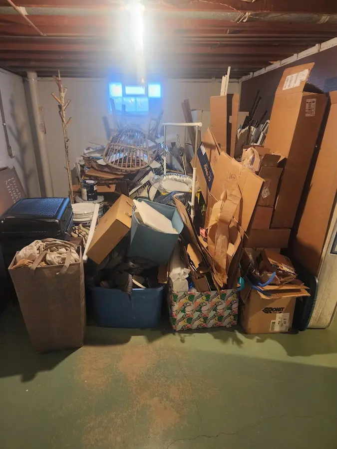 Roll-off dumpster container at job site for Concrete Dumpster Rental in Forty Fort